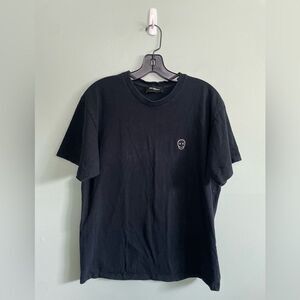 the kooples skull badge cotton t-shirt black and white sz L